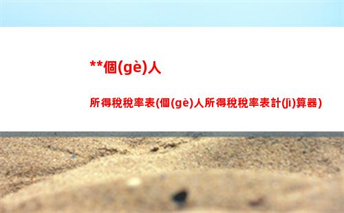 兼職個(gè)人所得稅計(jì)算器(兼職個(gè)人所得稅計(jì)算器在線)