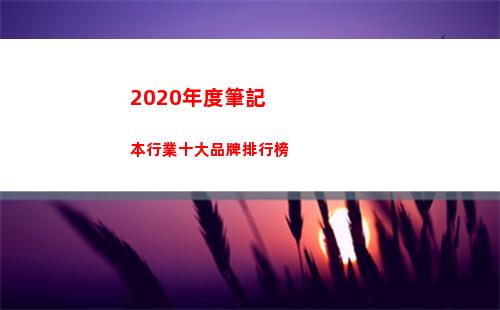 020年度筆記本行業十大品牌排行榜(2020年度筆記本排行)"