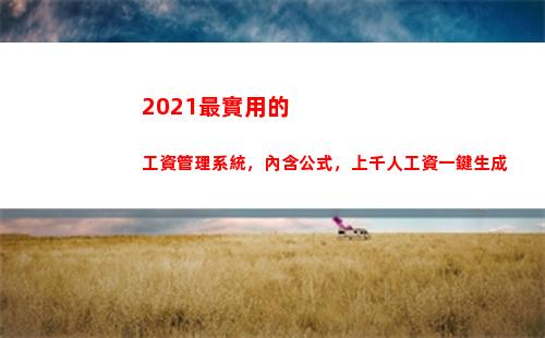 021最實用的工資管理系統，內含公式，上千人工資一鍵生成(2021最實用的手機)"