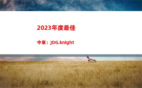 023年度最佳中單：JDG.knight"