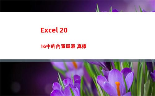 Excel 2016中的內置圖表 真棒