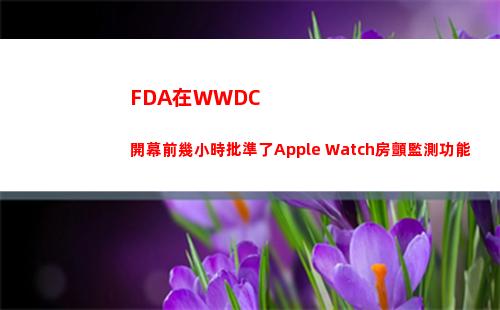 FDA在WWDC開幕前幾小時批準了Apple Watch房顫監測功能
