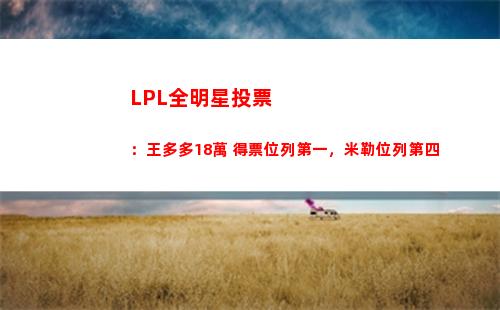 LPL全明星投票：王多多18萬+得票位列第一，米勒位列第四