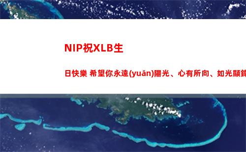 NIP祝XLB生日快樂 希望你永遠(yuǎn)陽光、心有所向、如光顯鋒芒插圖