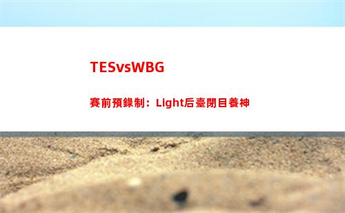 TESvsWBG賽前預錄制：Light后臺閉目養神