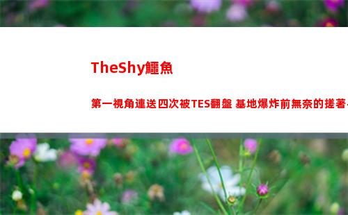 TheShy鱷魚第一視角連送四次被TES翻盤 基地爆炸前無奈的搓著手！