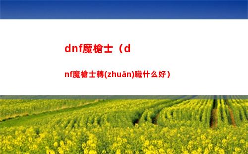 dnf魔槍士（dnf魔槍士轉(zhuǎn)職什么好）