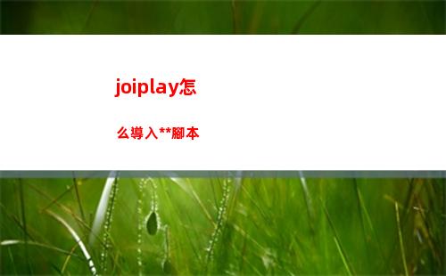 joiplay怎么導入漢化腳本
