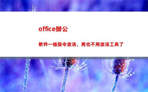 office辦公軟件一條指令激活，再也不用激活工具了(office辦公軟件有哪些)