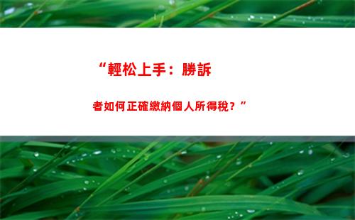 “輕松省錢，個稅優惠芝士大公開，快來了解！”
