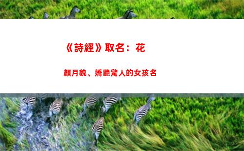《詩經》取名：花顏月貌、嬌艷驚人的女孩名(取名于《詩經》的名人)