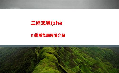 三國志戰(zhàn)棋版魚腸屬性介紹