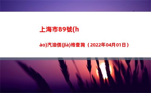上海市89號(hào)汽油價(jià)格查詢（2022年04月01日）插圖