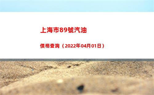 上海市89號汽油價格查詢（2022年04月01日）