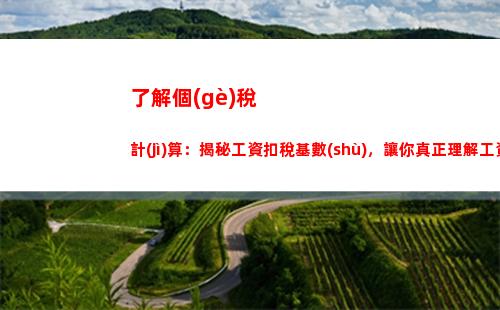 掌握年金個(gè)稅計(jì)算，輕松避稅省錢大法！