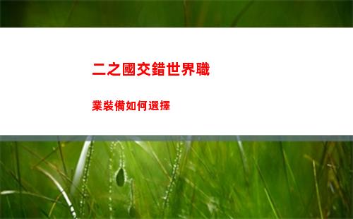 二之國交錯世界職業裝備如何選擇