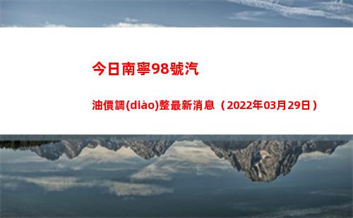 今日南寧98號汽油價調(diào)整最新消息（2022年03月29日）