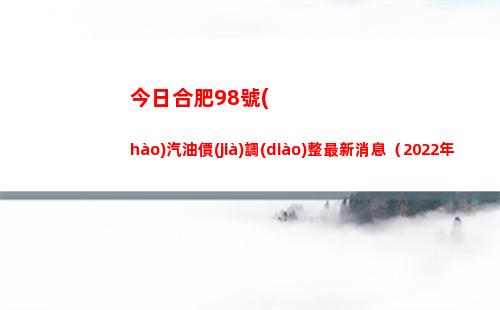 今日合肥98號(hào)汽油價(jià)調(diào)整最新消息（2022年04月16日）插圖