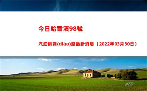 今日哈爾濱98號汽油價調(diào)整最新消息（2022年03月30日）