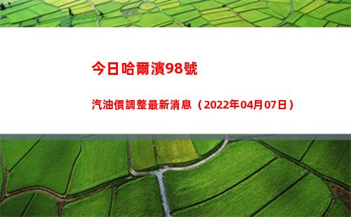 今日哈爾濱98號汽油價調整最新消息（2022年04月07日）