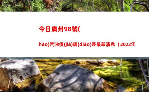 今日廣州98號(hào)汽油價(jià)調(diào)整最新消息（2022年03月30日）