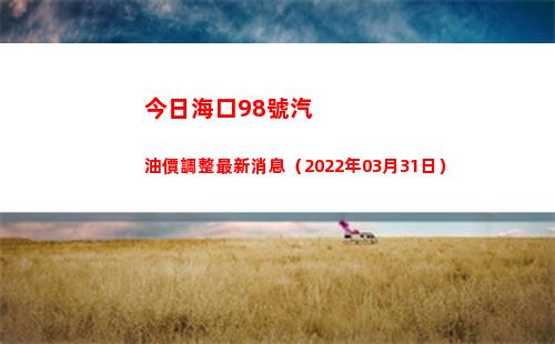 今日海口98號汽油價調整最新消息（2022年03月31日）