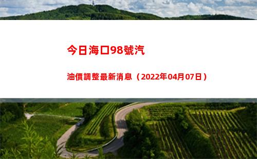今日海口98號汽油價調整最新消息（2022年04月07日）