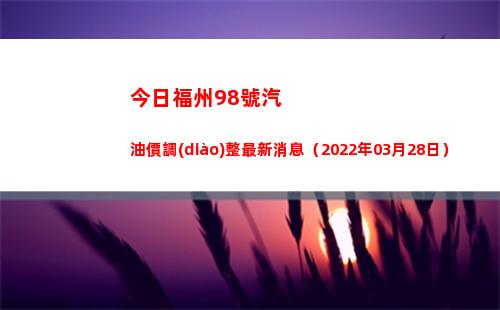 今日福州98號汽油價調(diào)整最新消息（2022年03月28日）