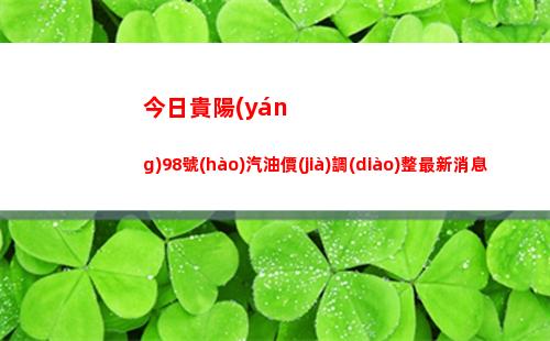 今日貴陽(yáng)98號(hào)汽油價(jià)調(diào)整最新消息（2022年04月13日）插圖