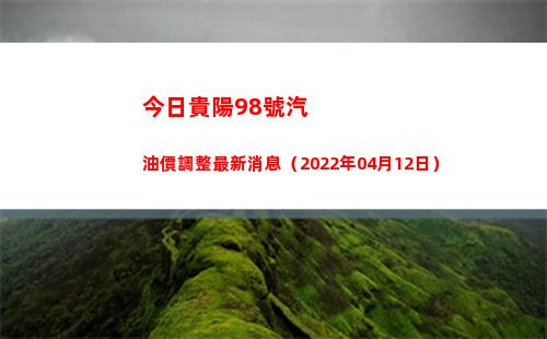 今日貴陽98號汽油價調整最新消息（2022年04月12日）