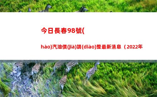 今日長春98號(hào)汽油價(jià)調(diào)整最新消息（2022年04月02日）