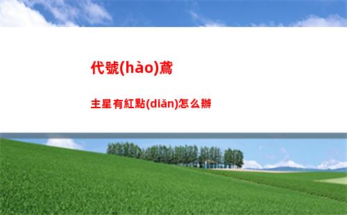 代號(hào)鳶主星有紅點(diǎn)怎么辦