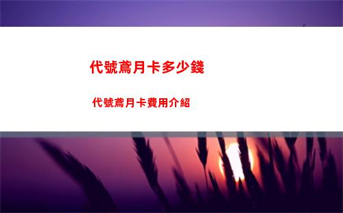 代號鳶月卡多少錢 代號鳶月卡費用介紹