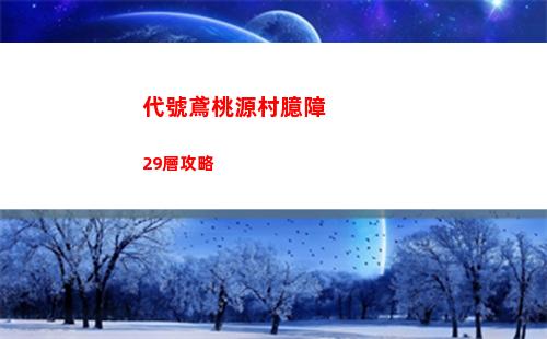 代號鳶桃源村臆障29層攻略
