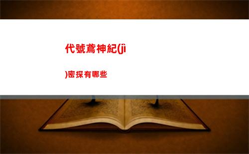 代號鳶神紀(jì)密探有哪些