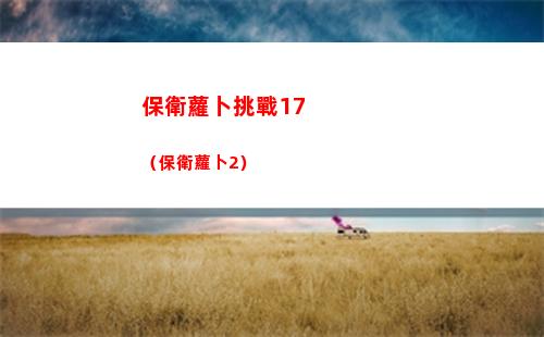 保衛蘿卜挑戰17（保衛蘿卜2）