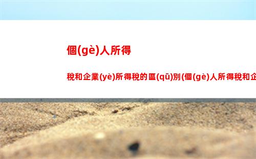 個(gè)人所得稅和個(gè)體所得稅(綜合所得稅和個(gè)人所得稅區(qū)別)