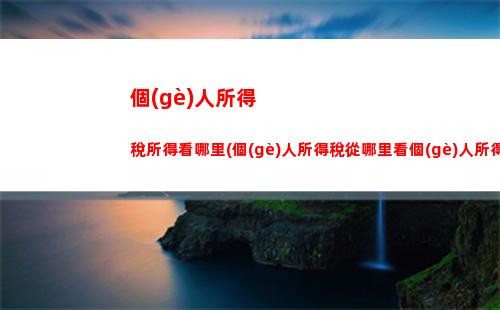 個(gè)人所得稅稅收政策(個(gè)人所得稅稅收政策明細(xì))