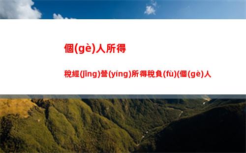 個(gè)人所得稅個(gè)人認(rèn)證(個(gè)人所得稅個(gè)人認(rèn)證怎么操作)