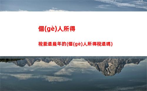 個(gè)人所得稅退稅在哪里退(個(gè)人所得稅申報(bào)退稅的條件)