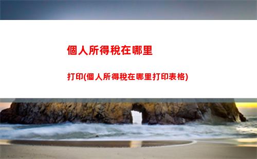 個人所得稅預征所得表(個人所得稅經營所得預征率)