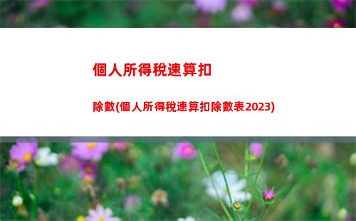 個人所得稅李樹