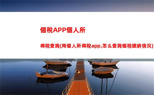 輕松查詢個人所得稅年金，掌握自己稅費情況！