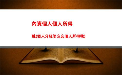 獎項個人所得稅