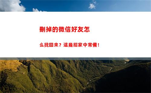 刪掉的微信好友怎么找回來？這幾招家中常備！(刪掉的微信好友怎么找回聊天記錄)
