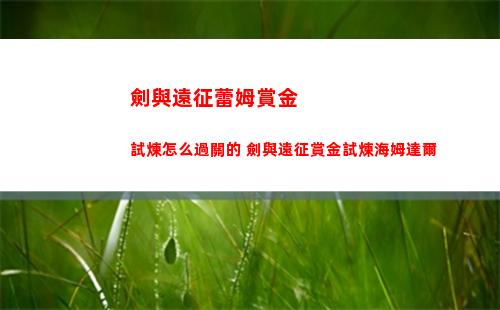 劍與遠征蕾姆賞金試煉怎么過關的 劍與遠征賞金試煉海姆達爾
