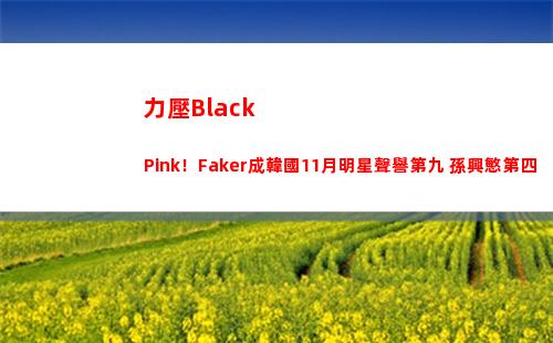 力壓Black Pink！Faker成韓國11月明星聲譽第九 孫興慜第四