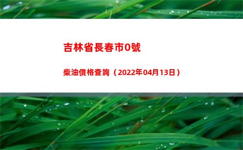 吉林省長春市0號柴油價格查詢（2022年04月13日）