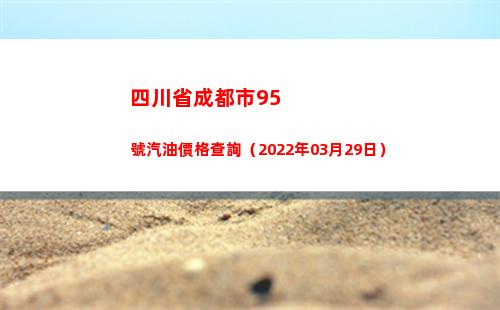 四川省成都市95號汽油價格查詢（2022年03月29日）
