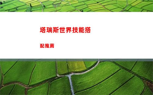 塔瑞斯世界技能搭配推薦